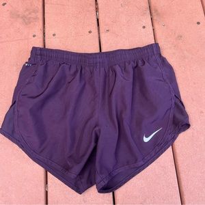 Burgundy Nike Running Shorts